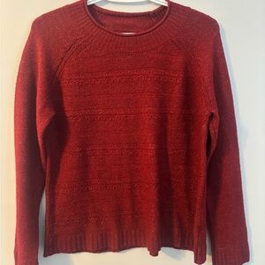 205S Croft & Barrow Rich brick Red Crew Neck Sweater
